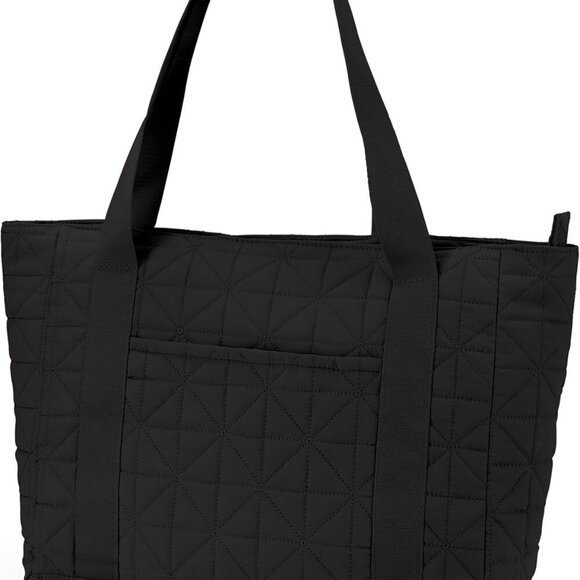 Women Tote Bag Quilted Zipper Large Capacity Shoulder Purse for Work Travel - Picture 1 of 9